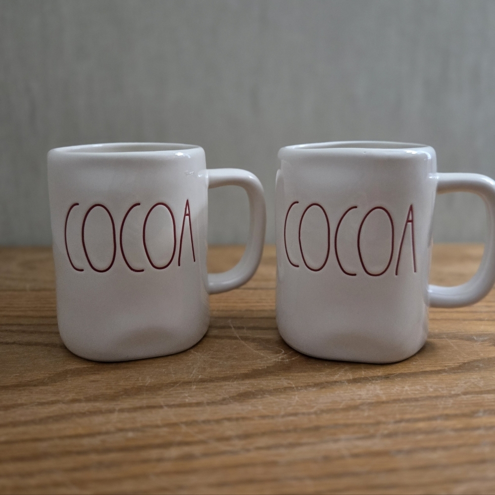 Rae Dunn Set Of 2 COCOA Mugs